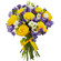 bouquet of yellow roses and irises. Kenya