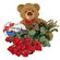 red roses with teddy and chocolates. Kenya